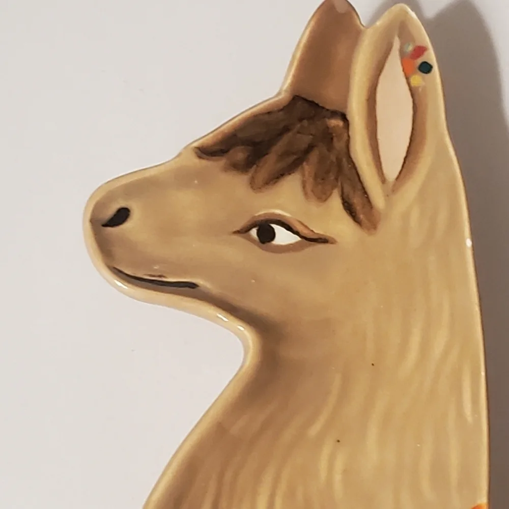 Llama Shaped Decorative Plate. Catch All. Counter Dish.